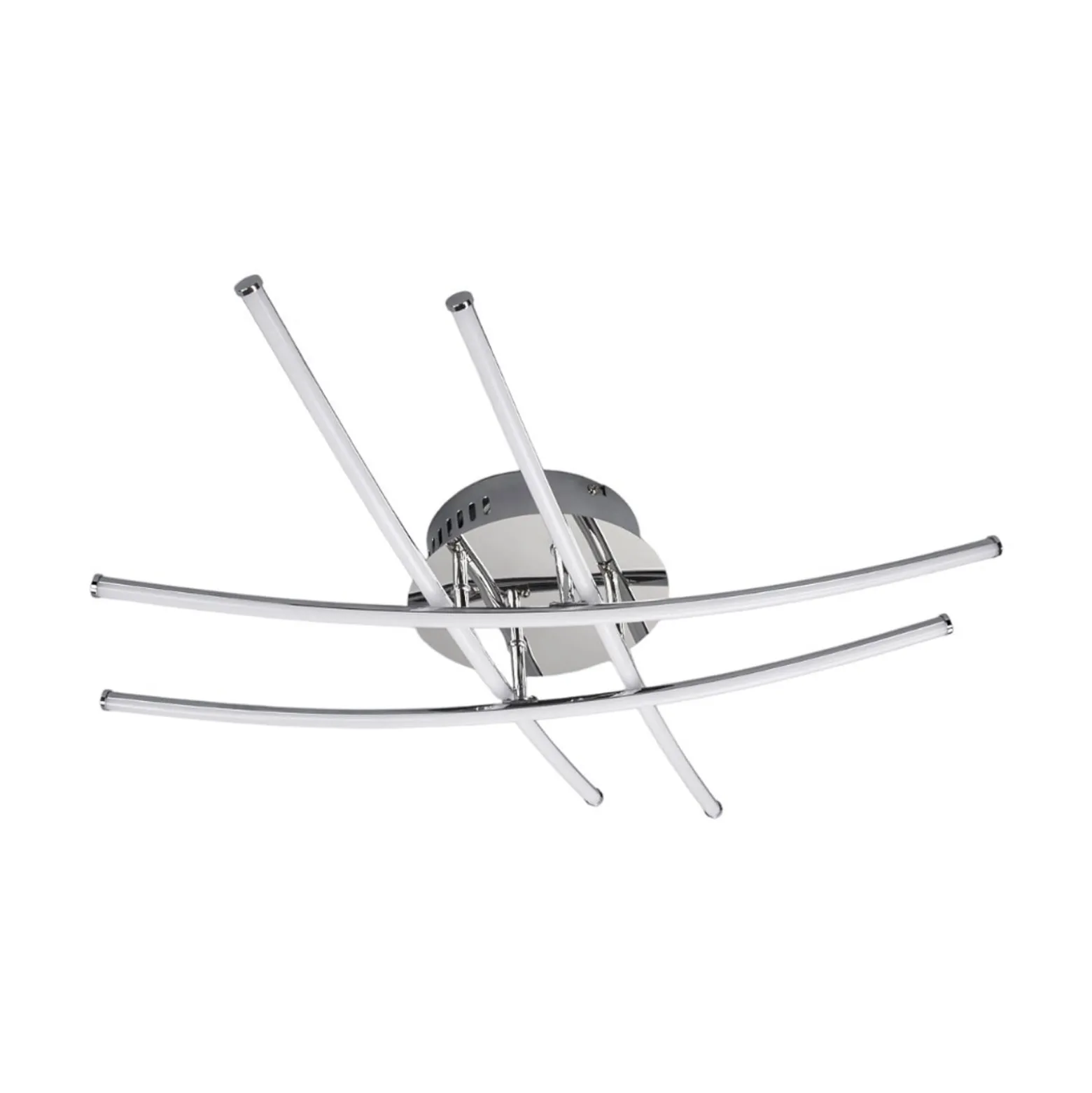 Lindby LED-Deckenlampe Yael, chromfarben, Metall, 67 cm lang