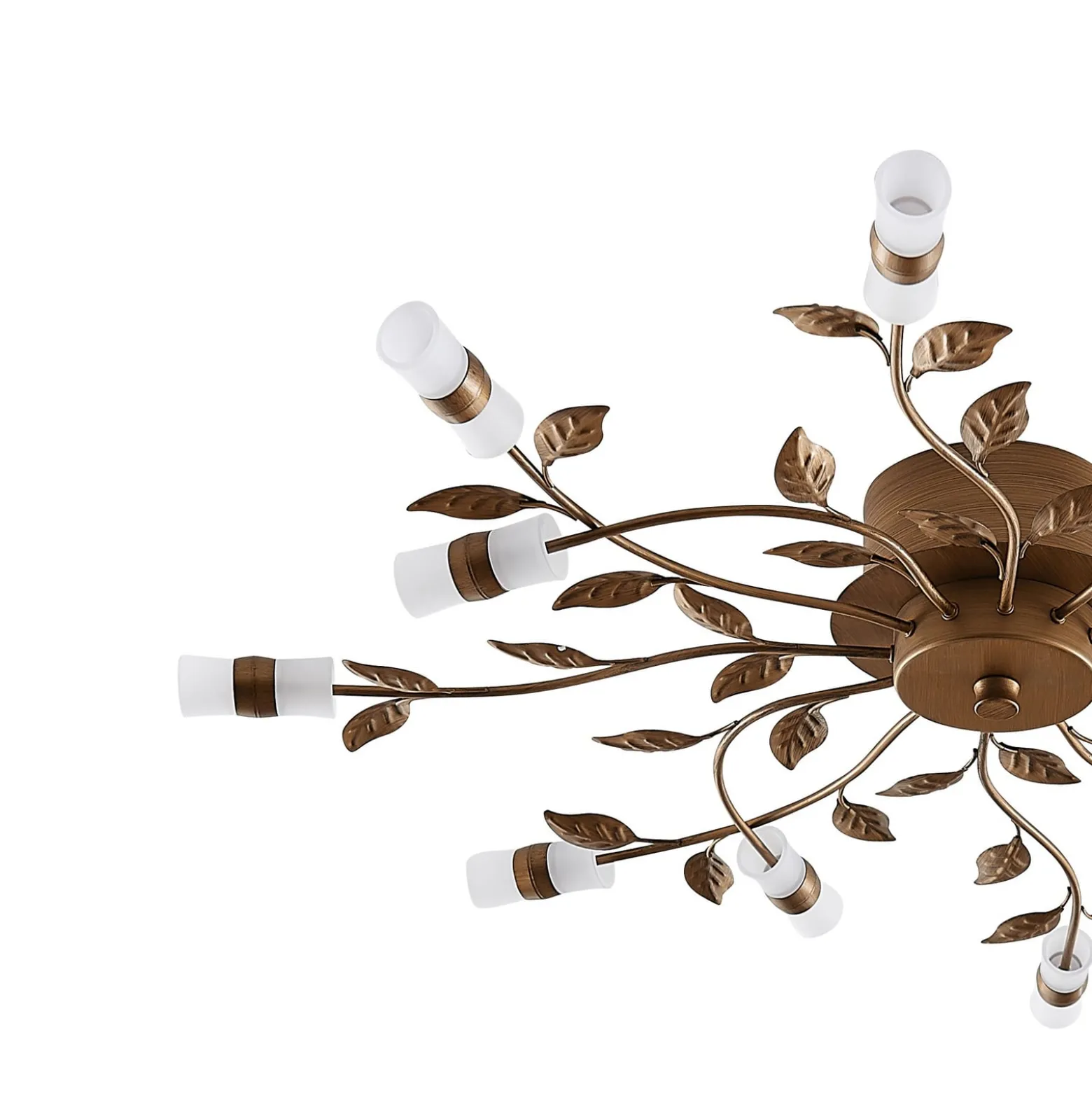 Lindby LED-Deckenleuchte Bentas, bronze, Metall, Ø 80cm
