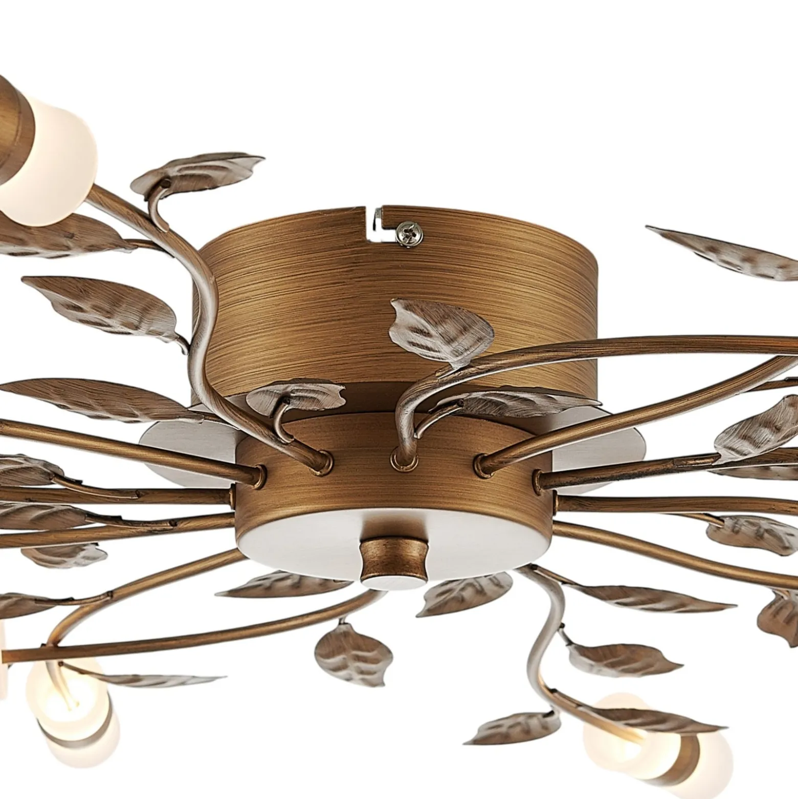 Lindby LED-Deckenleuchte Bentas, bronze, Metall, Ø 80cm