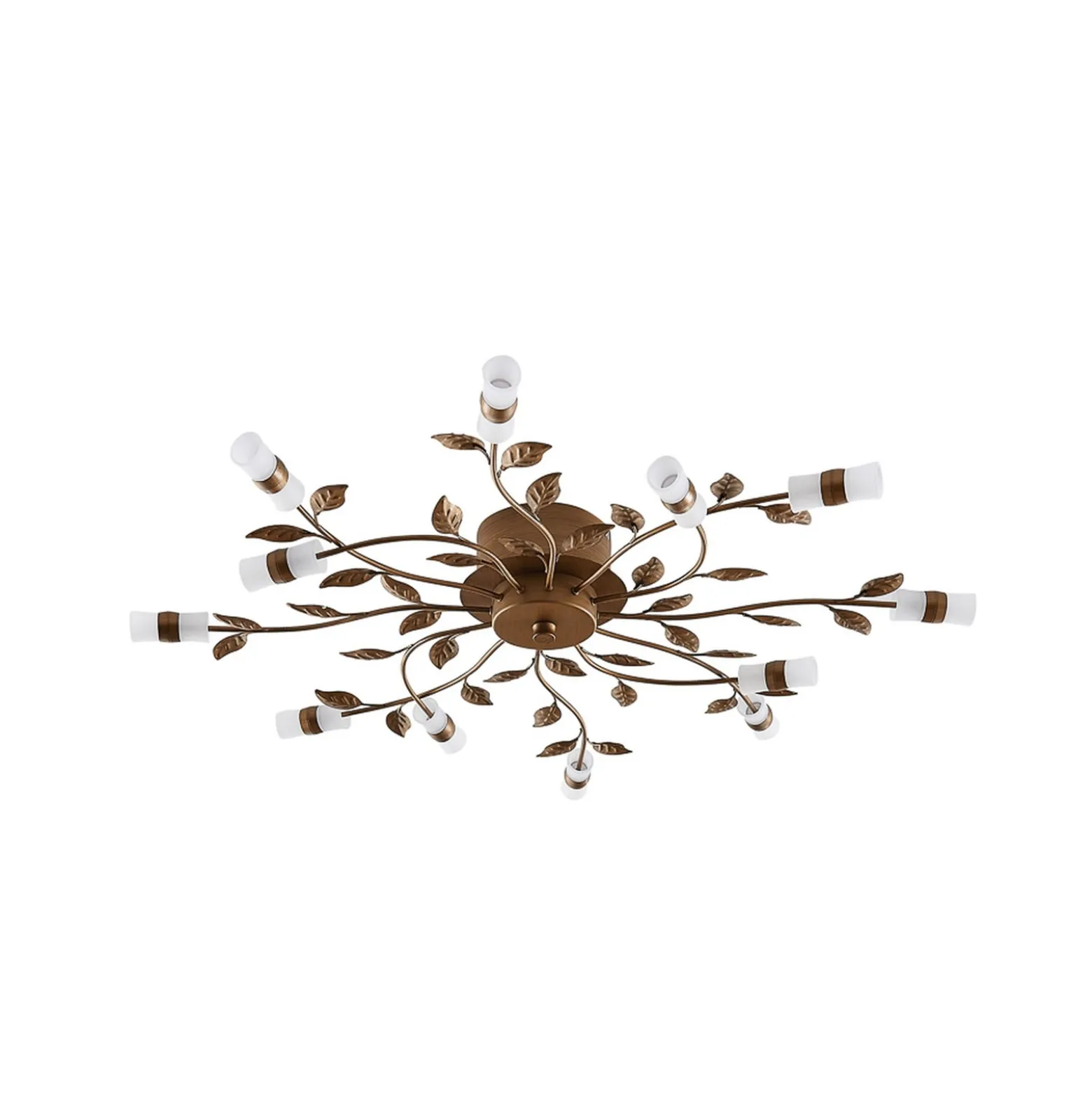 Lindby LED-Deckenleuchte Bentas, bronze, Metall, Ø 80cm