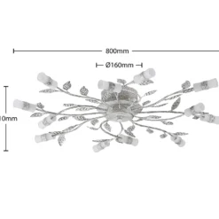 Lindby LED-Deckenleuchte Bolonia, bronze/weiß, Ø 80 cm
