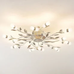 Lindby LED-Deckenleuchte Bolonia, bronze/weiß, Ø 80 cm