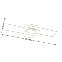 Lindby LED-Deckenleuchte Caitlin, weiß, CCT, Fernbedienung