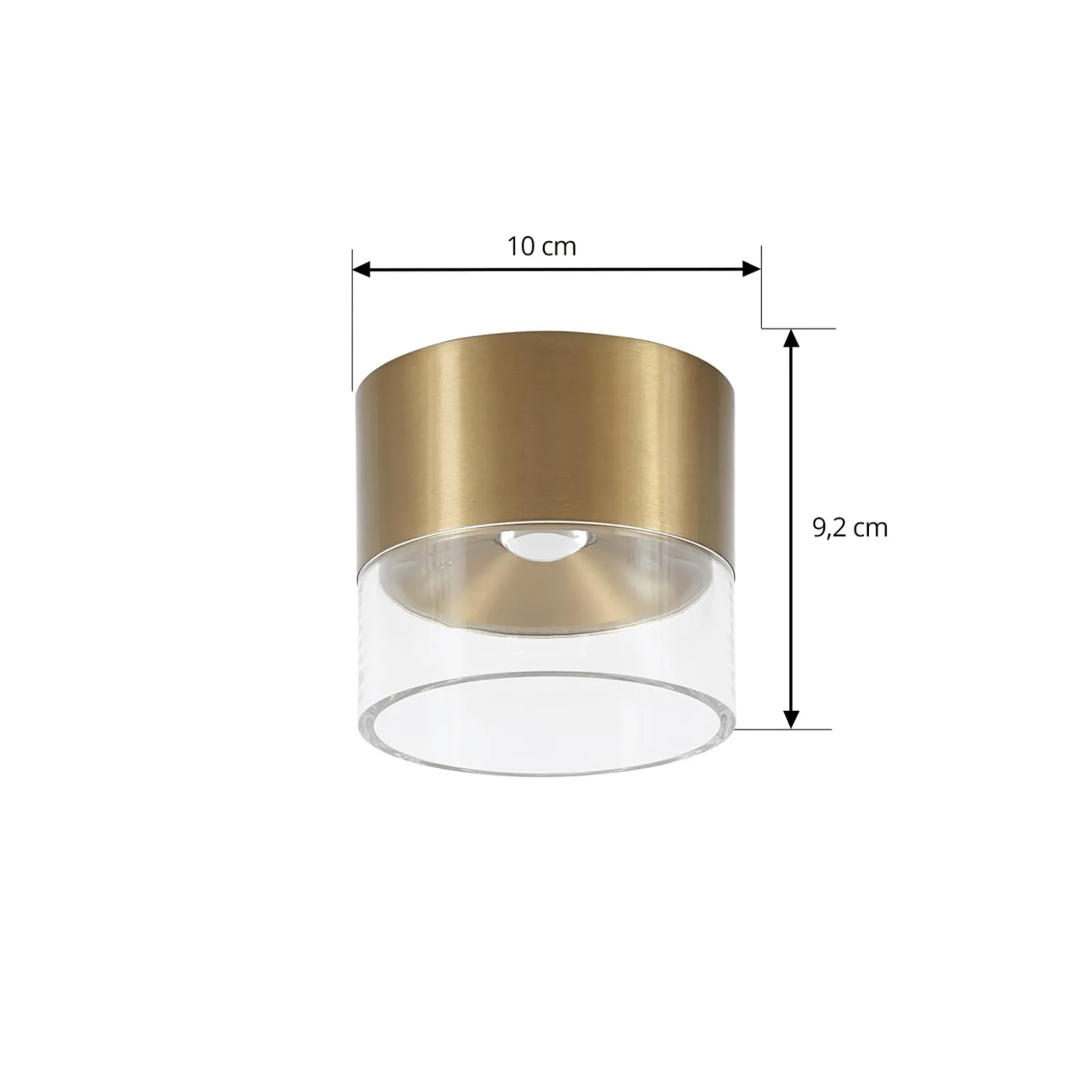 Lindby LED-Deckenleuchte Dalila, gold, Ø 10 cm, Aluminium