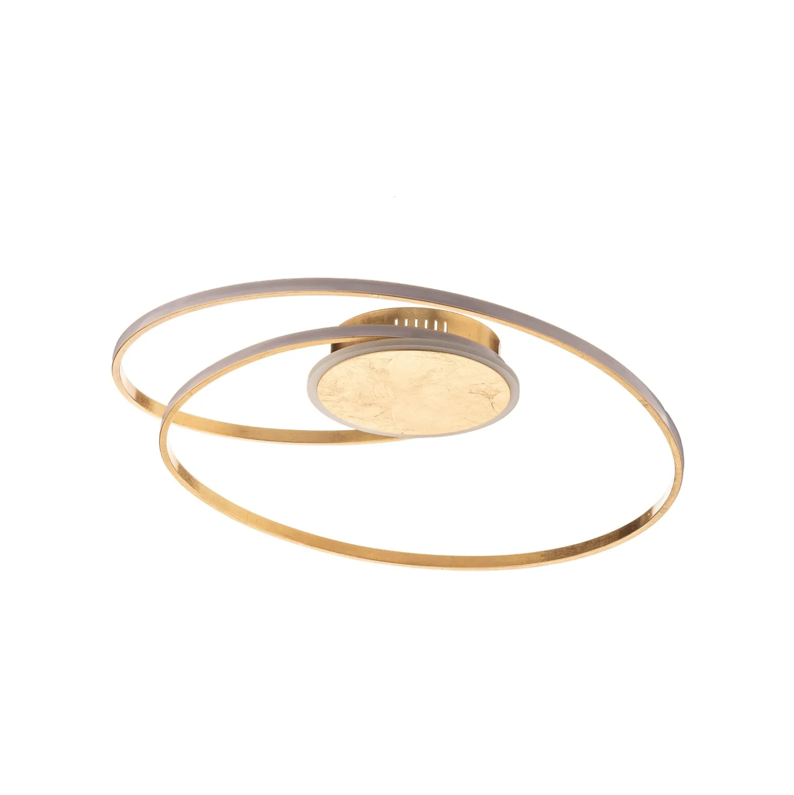Lindby LED-Deckenleuchte Dorle, Ø 60 cm, gold, Aluminium