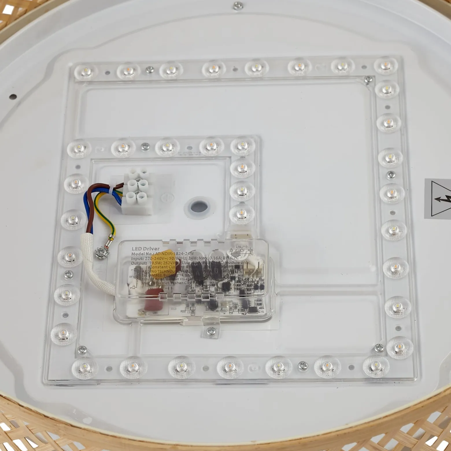 Lindby LED-Deckenleuchte Eilif, Bambus, Ø 40 cm