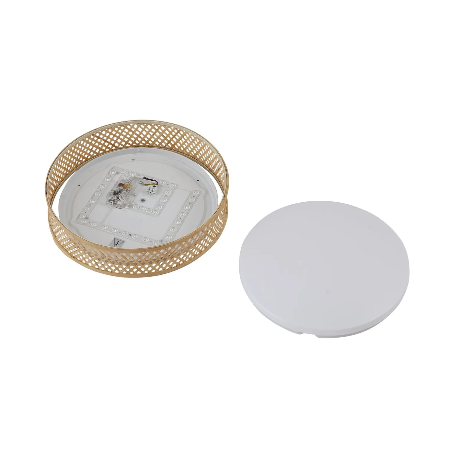 Lindby LED-Deckenleuchte Eilif, Bambus, Ø 40 cm