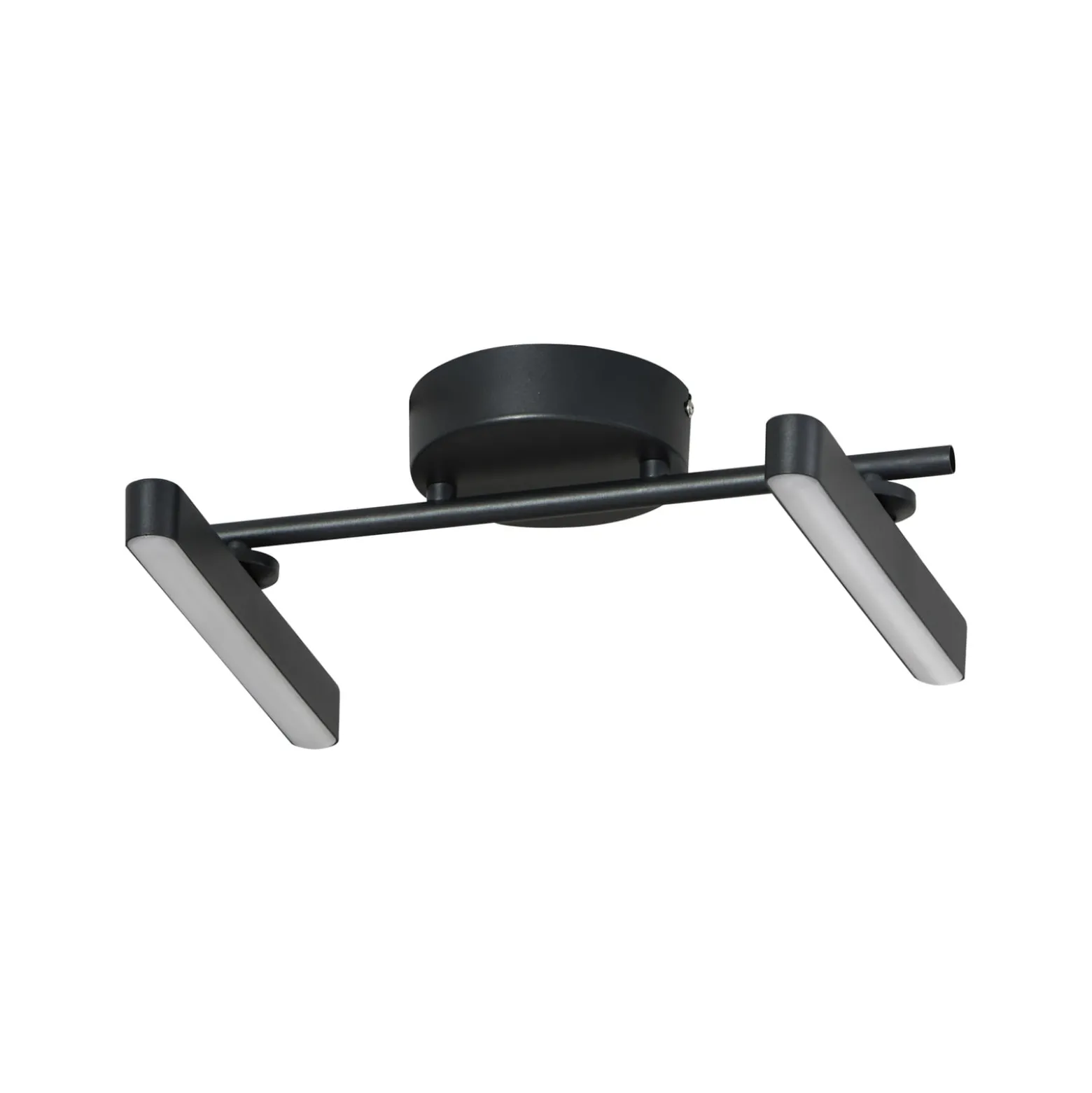 Lindby LED-Deckenleuchte Eldrin, 2-flg., schwarz,Lichtleiste