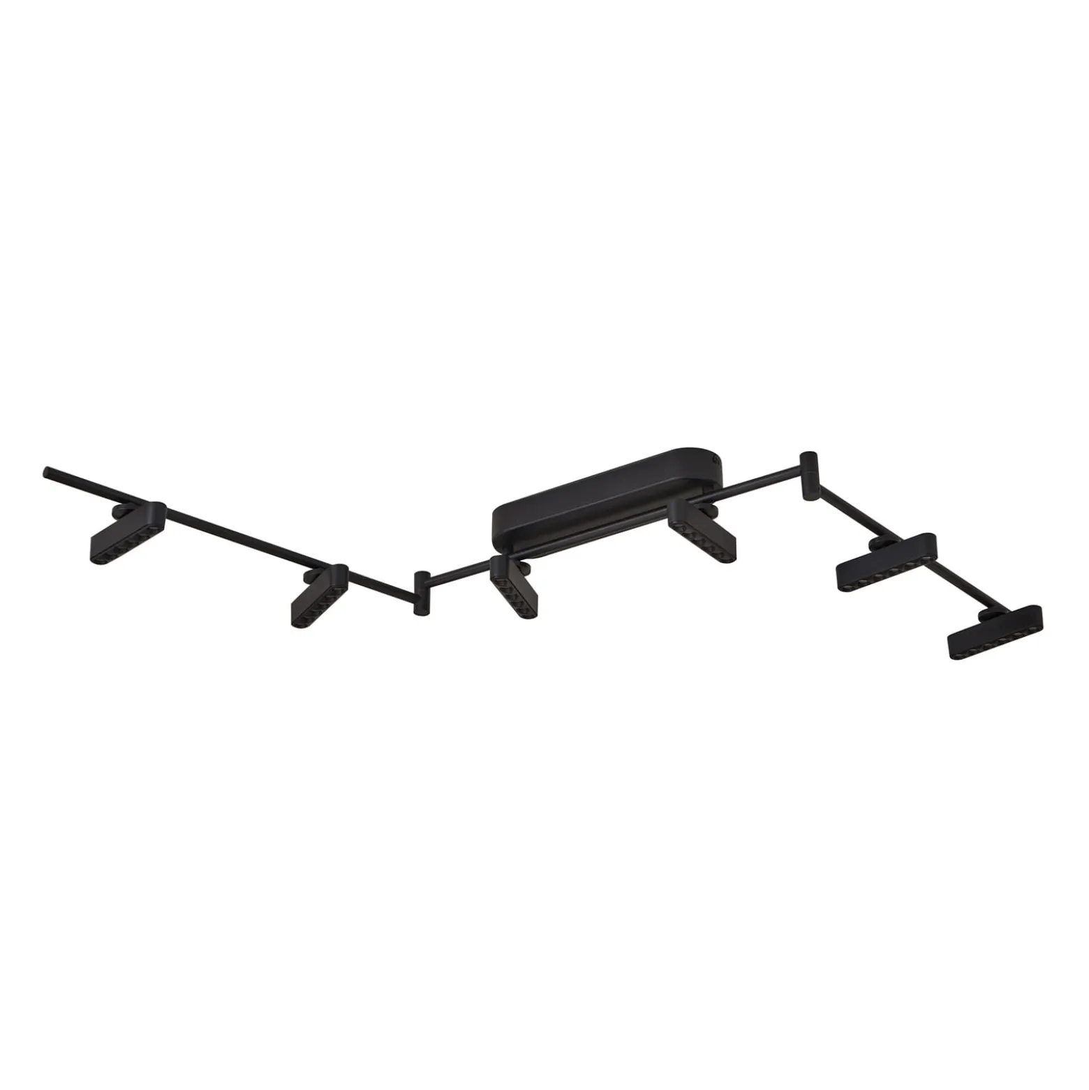 Lindby LED-Deckenleuchte Eldrin, 6-flg., schwarz,Lichtpunkte