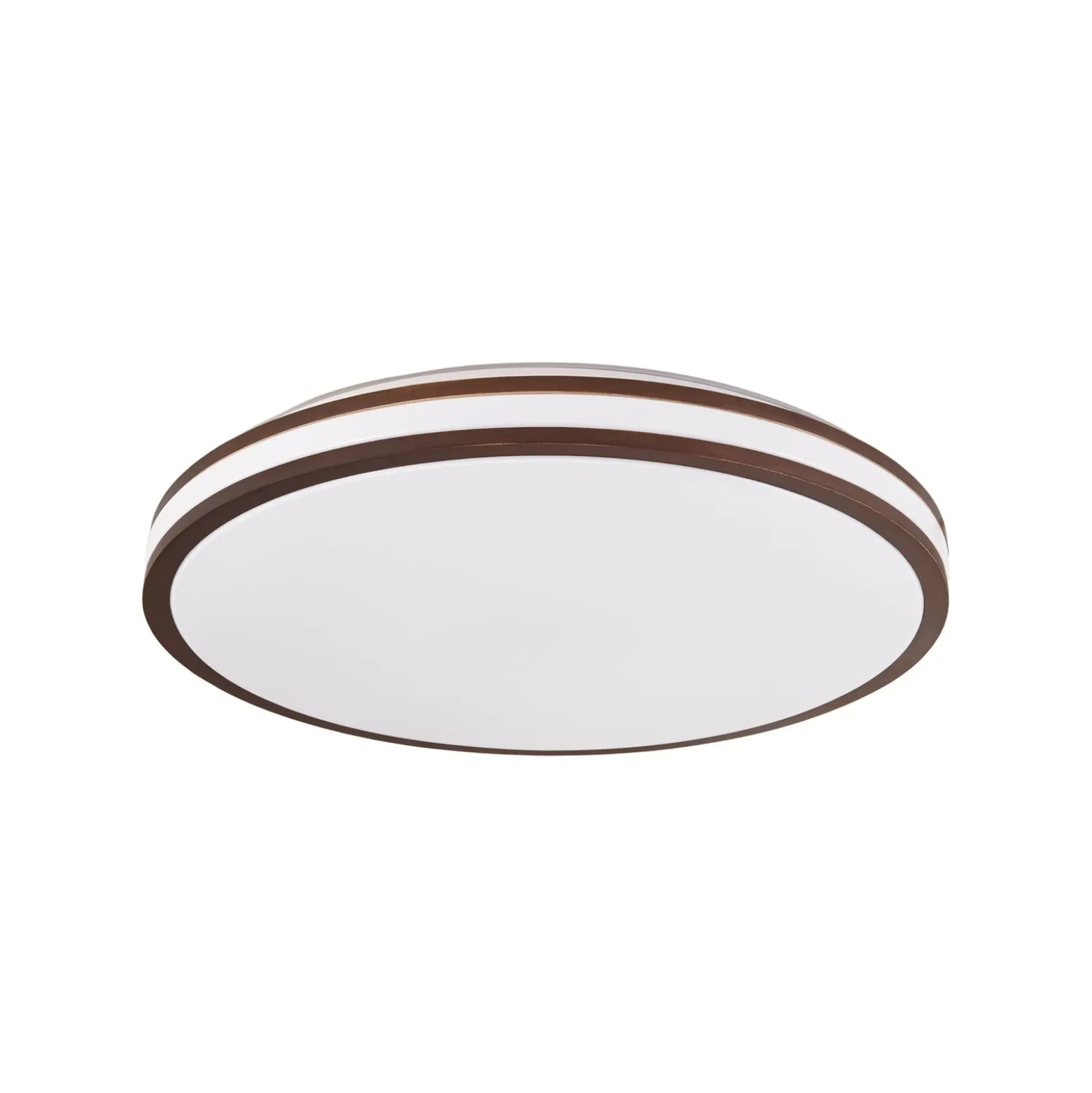 Lindby LED-Deckenleuchte Emiva, Ø 50 cm, Holz dunkel, CCT