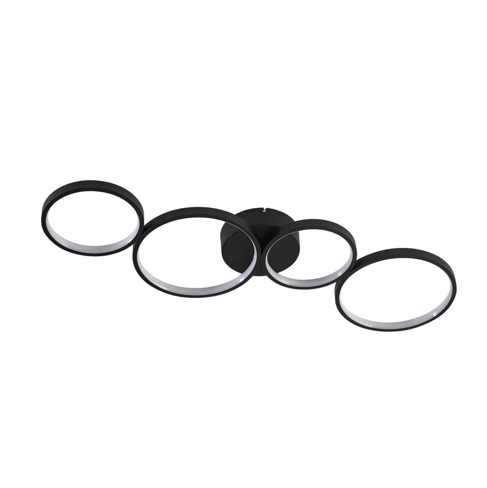 Lindby LED-Deckenleuchte Evengeline, schwarz, Alu, 88 cm