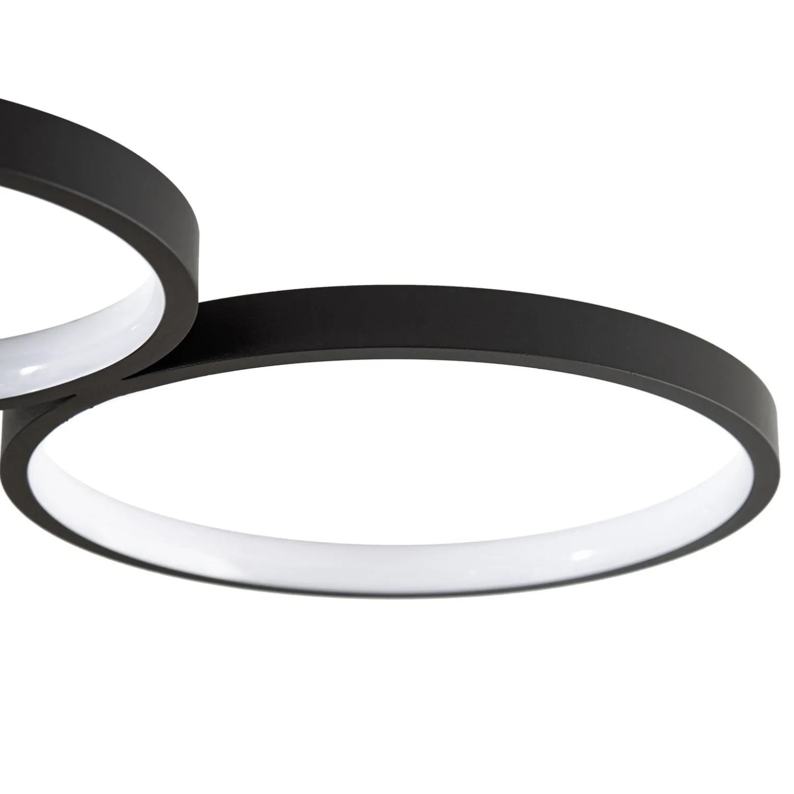 Lindby LED-Deckenleuchte Evengeline, schwarz, Alu, 88 cm