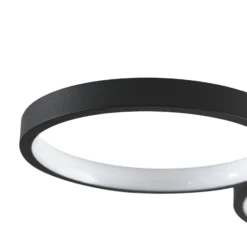 Lindby LED-Deckenleuchte Evengeline, schwarz, Alu, 88 cm
