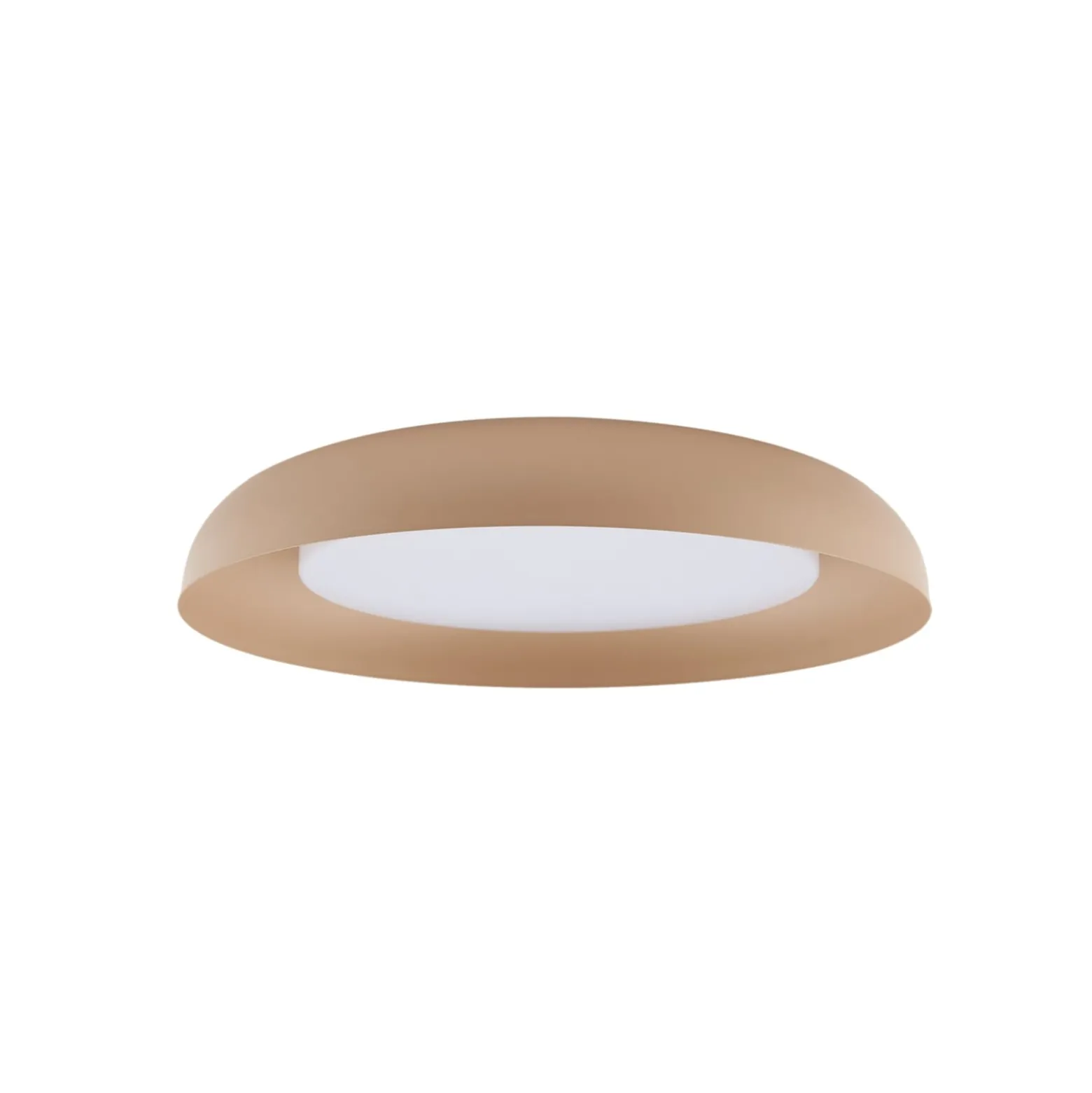 Lindby LED-Deckenleuchte Florie, beige, Metall, Ø 40 cm