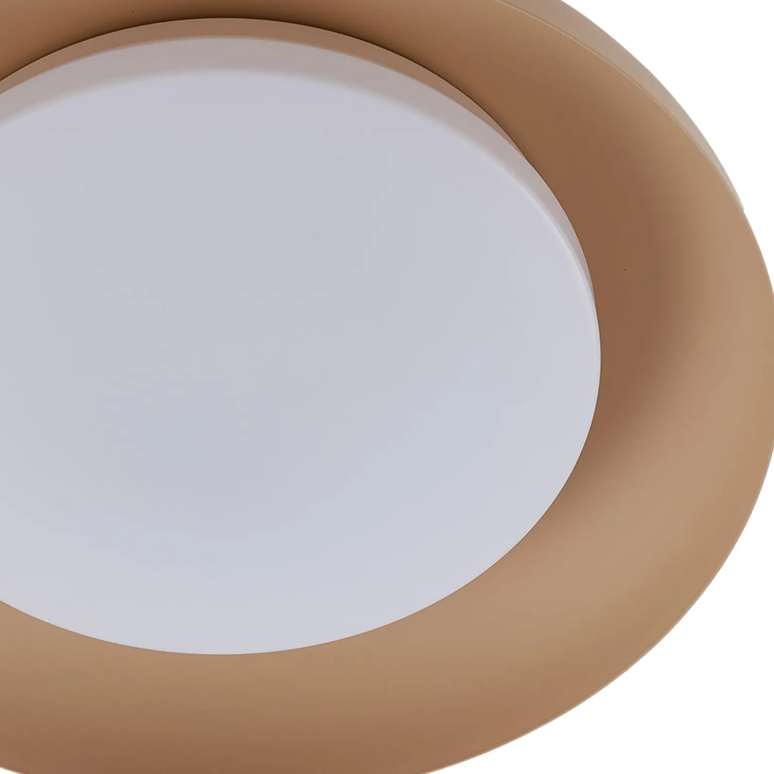 Lindby LED-Deckenleuchte Florie, beige, Metall, Ø 40 cm