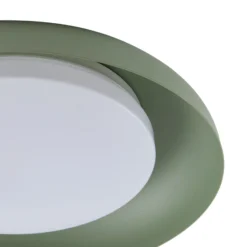 Lindby LED-Deckenleuchte Florie, grün, Metall, Ø 40 cm
