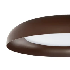 Lindby LED-Deckenleuchte Florie, braun, Metall, Ø 40 cm