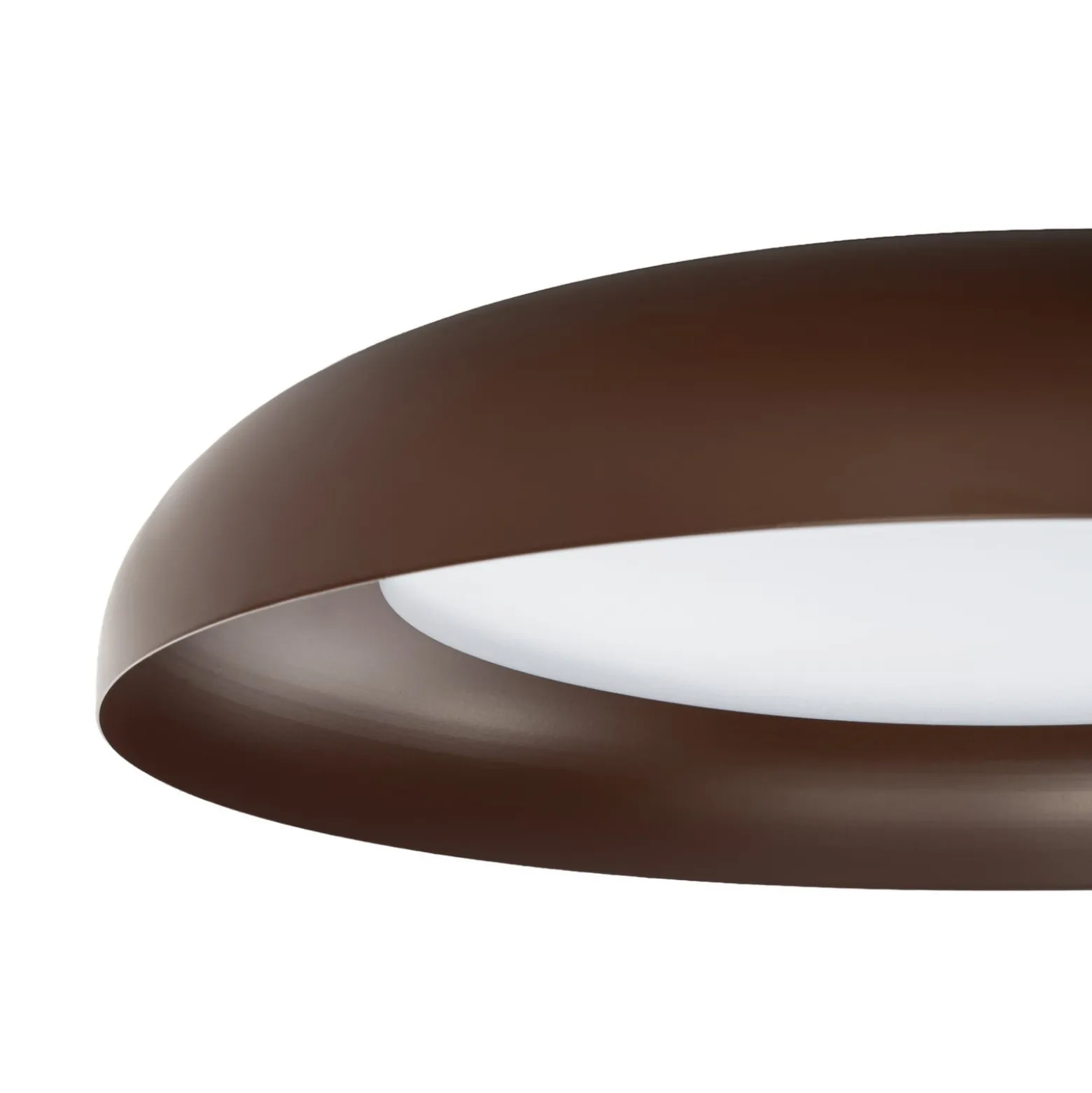 Lindby LED-Deckenleuchte Florie, braun, Metall, Ø 40 cm