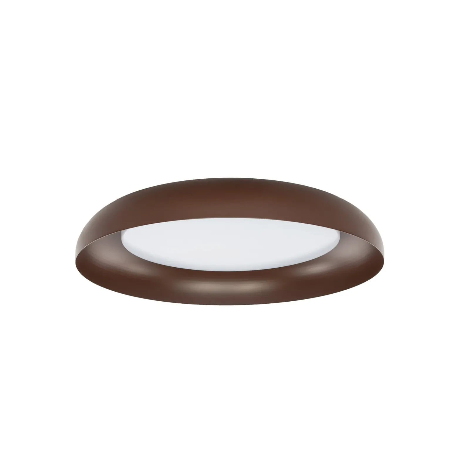 Lindby LED-Deckenleuchte Florie, braun, Metall, Ø 40 cm