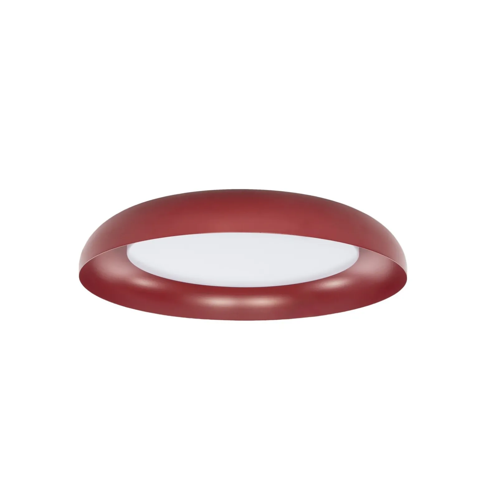 Lindby LED-Deckenleuchte Florie, rot, Metall, Ø 40 cm