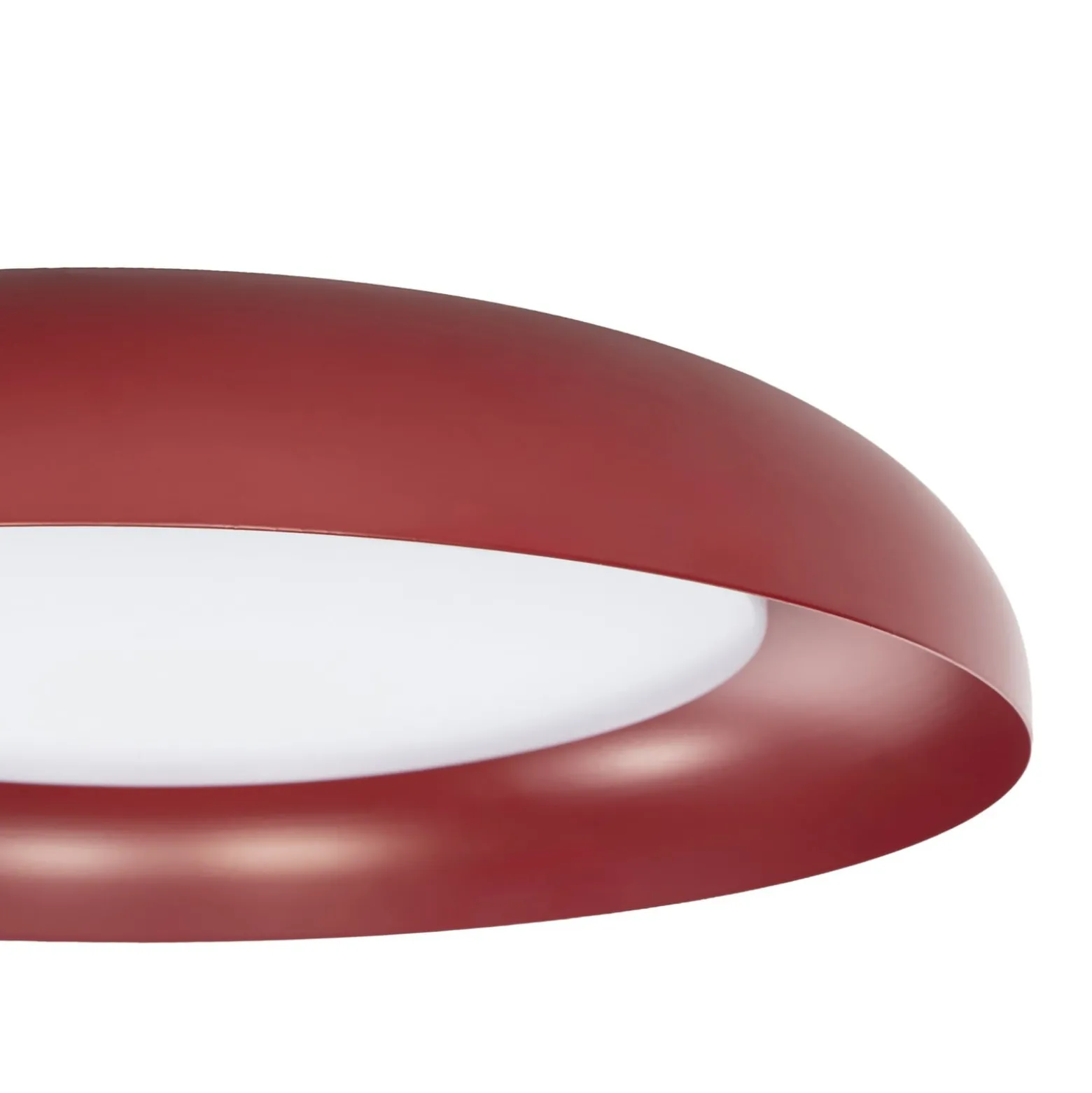 Lindby LED-Deckenleuchte Florie, rot, Metall, Ø 40 cm