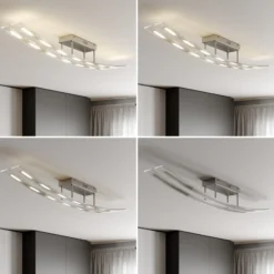 Lindby LED-Deckenleuchte Jarda, Glas, 134 cm lang, dimmbar
