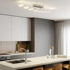 Lindby LED-Deckenleuchte Jarda, Glas, 134 cm lang, dimmbar