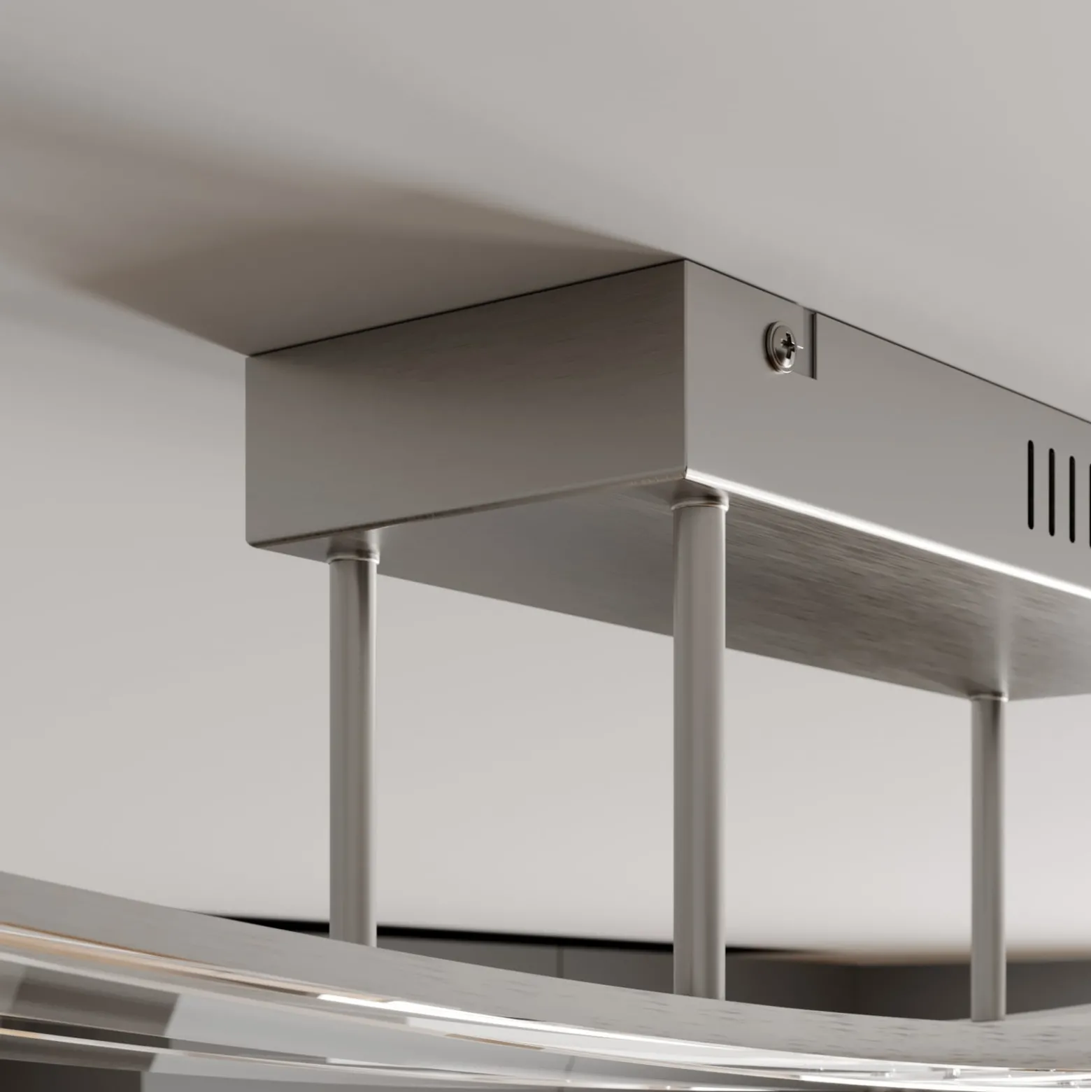 Lindby LED-Deckenleuchte Jarda, Glas, 134 cm lang, dimmbar