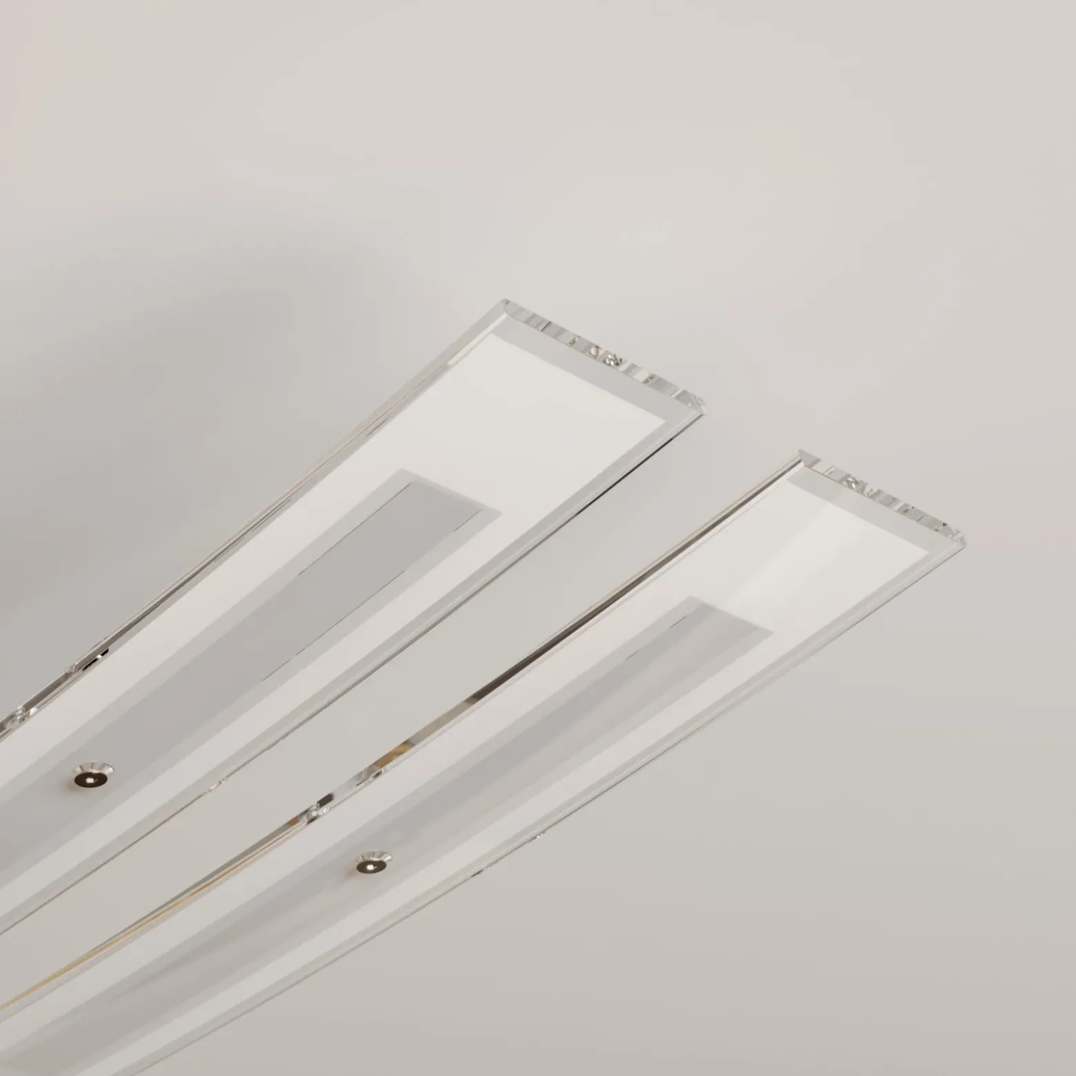 Lindby LED-Deckenleuchte Jarda, Glas, 134 cm lang, dimmbar