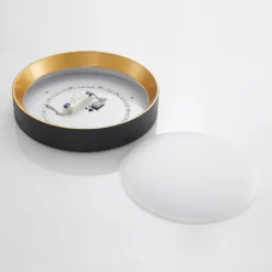 Lindby LED-Deckenleuchte Kambia, 55 cm, schwarz/gold, Metall