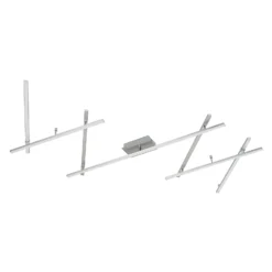 Lindby LED-Deckenleuchte Kerem, 345 cm, nickelfarben, Metall