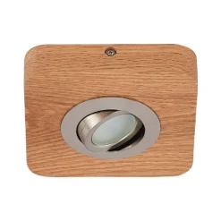 Lindby LED-Deckenleuchte Mikari, 14 cm, Holz, schwenkbar