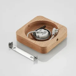 Lindby LED-Deckenleuchte Mikari, 14 cm, Holz, schwenkbar
