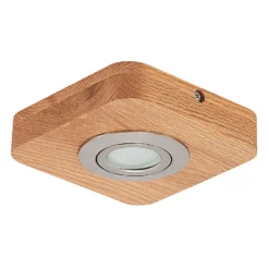 Lindby LED-Deckenleuchte Mikari, 14 cm, Holz, schwenkbar