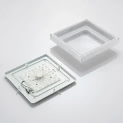 Lindby LED-Deckenleuchte Mirco, 32 cm, eckig, Aluminium