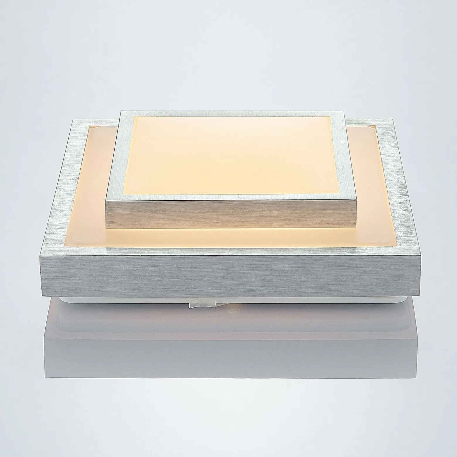 Lindby LED-Deckenleuchte Mirco, 32 cm, eckig, Aluminium