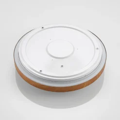 Lindby LED-Deckenleuchte Mynte, Ø42cm, Holzoptik, Kunststoff