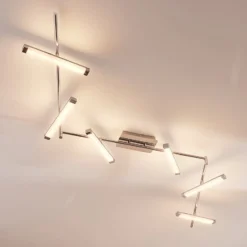 Lindby LED-Deckenleuchte Pilou, 6-flg., dimmbar, chrom