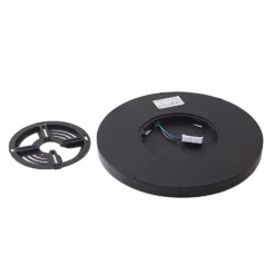 Lindby LED-Deckenleuchte Pravin, Ø 23 cm, 3.000 K, schwarz