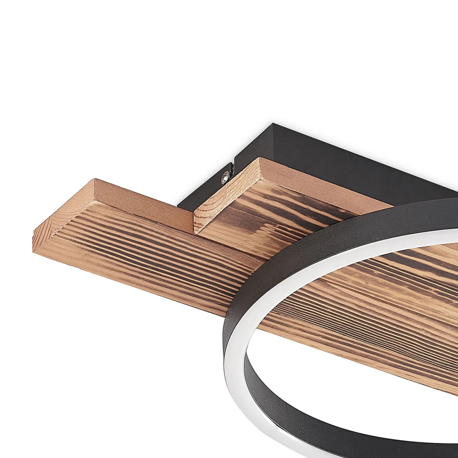 Lindby LED-Deckenleuchte Sentoa, Holz, 52,8 cm lang, 3.000 K