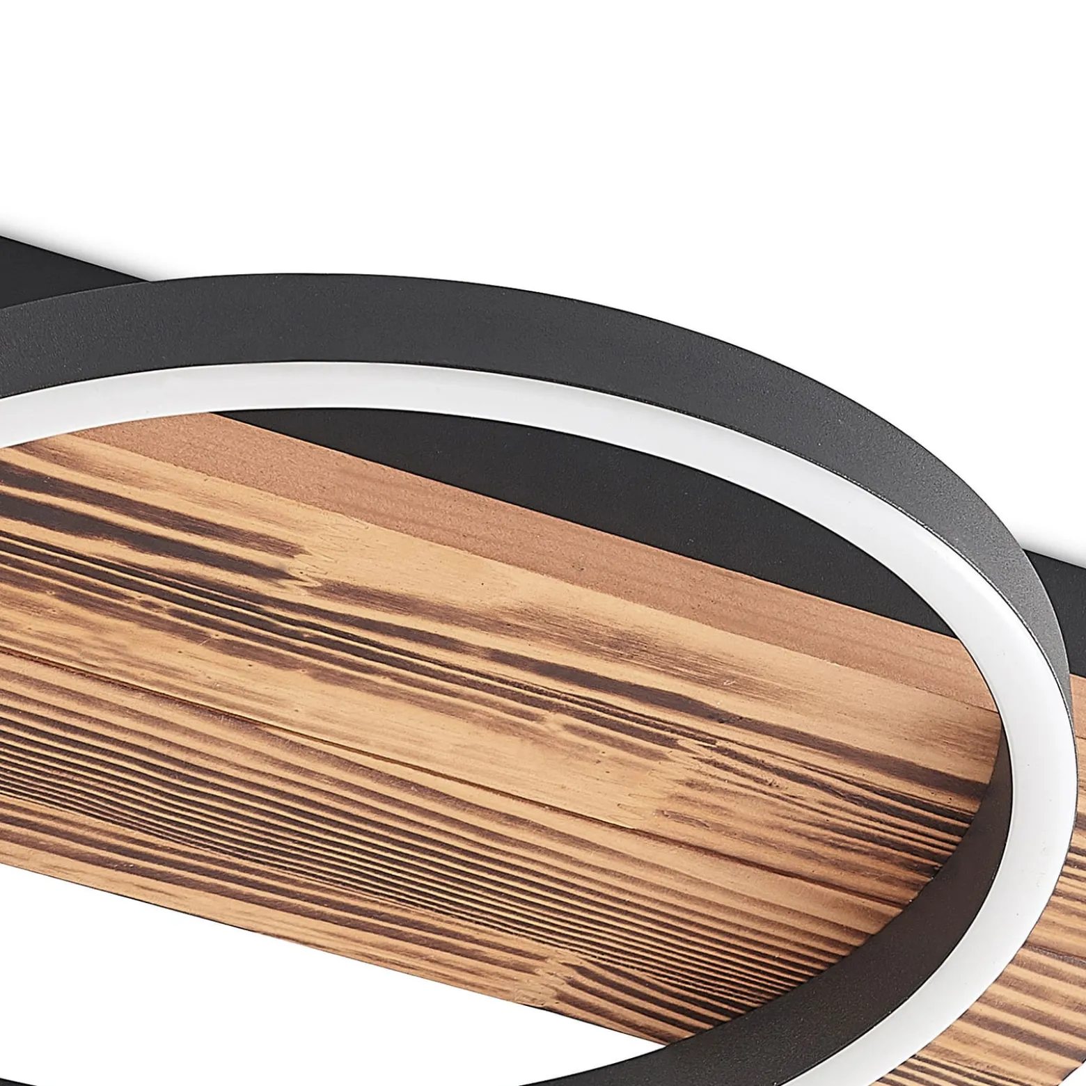Lindby LED-Deckenleuchte Sentoa, Holz, 52,8 cm lang, 3.000 K