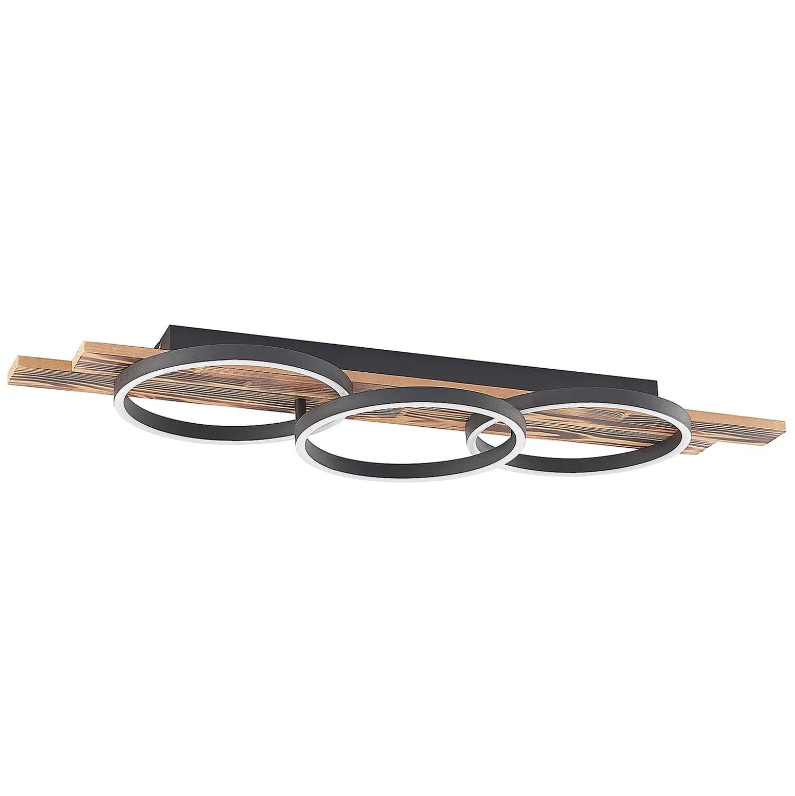 Lindby LED-Deckenleuchte Sentoa, Holz, 100 cm lang, 3.000 K