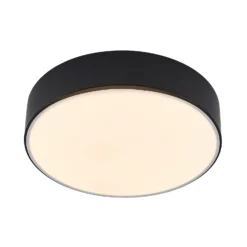 Lindby LED-Deckenleuchte Simera, Ø 30 cm, schwarz, dimmbar