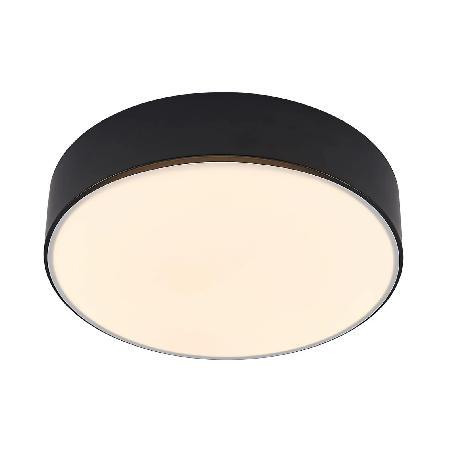Lindby LED-Deckenleuchte Simera, Ø 30 cm, schwarz, dimmbar