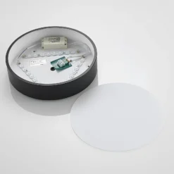 Lindby LED-Deckenleuchte Simera, Ø 30 cm, schwarz, dimmbar