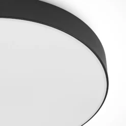 Lindby LED-Deckenleuchte Simera, Ø 50cm, schwarz, dimmbar
