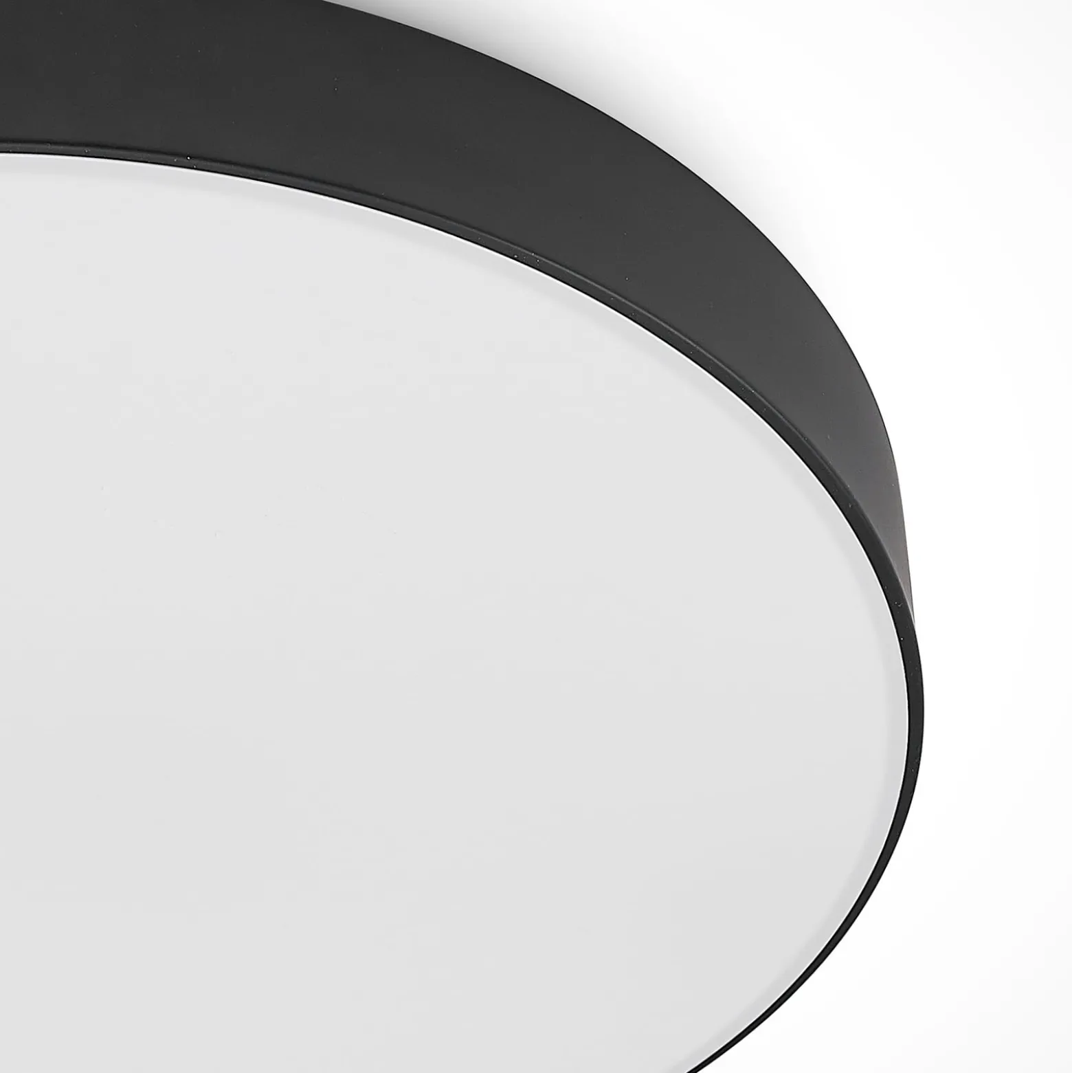 Lindby LED-Deckenleuchte Simera, Ø 50cm, schwarz, dimmbar