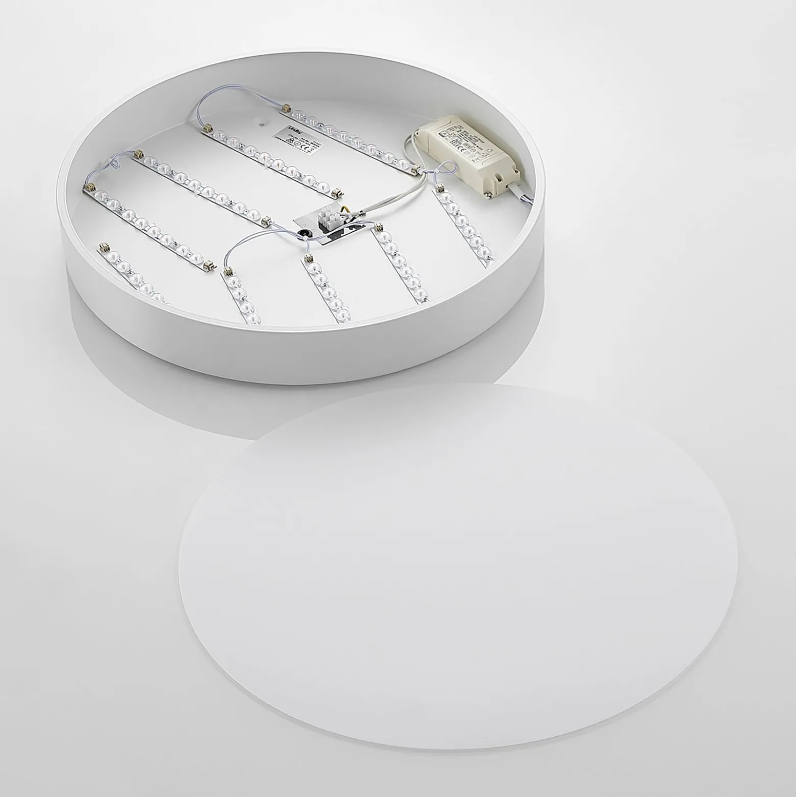 Lindby LED-Deckenleuchte Simera, Ø 50cm, weiß, dimmbar