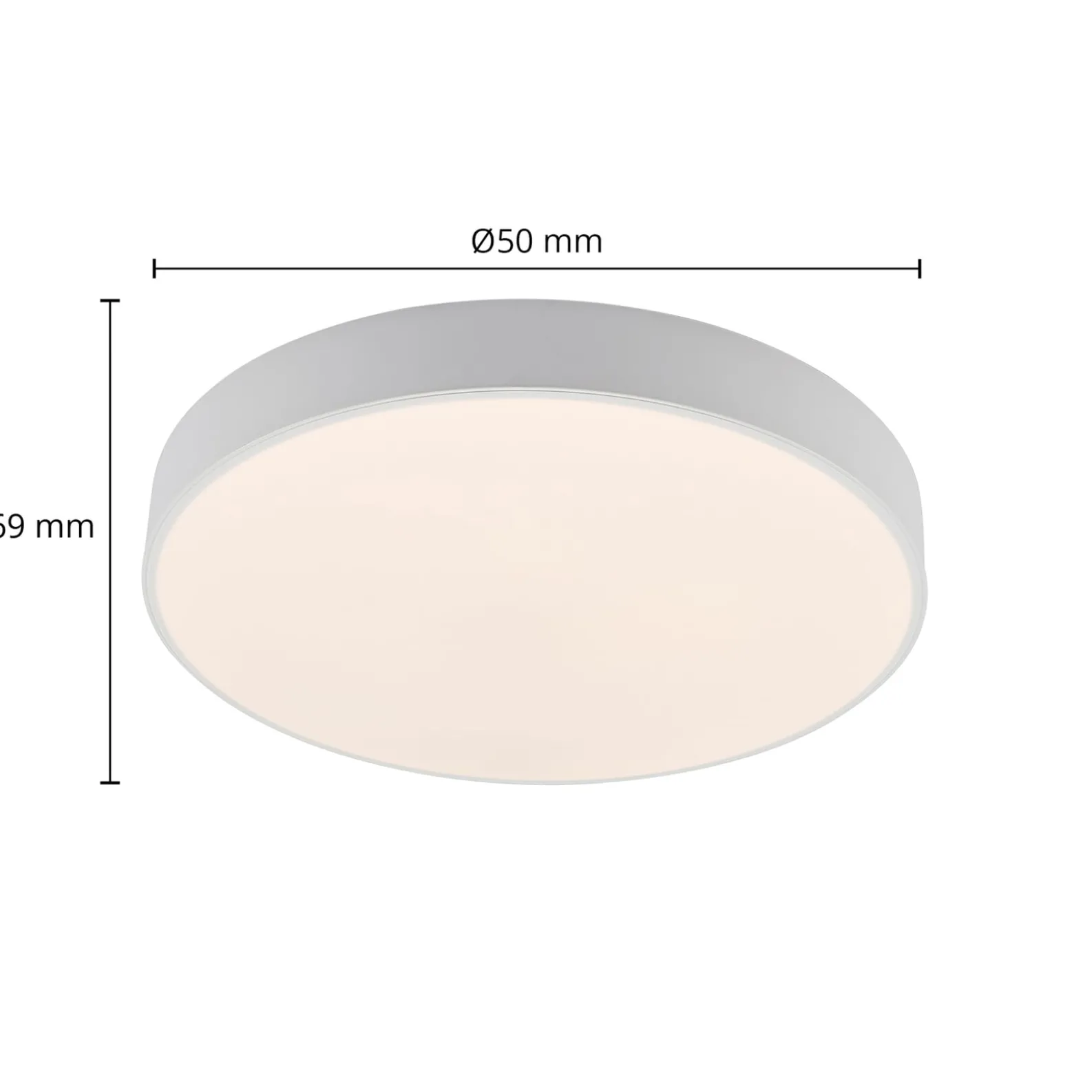 Lindby LED-Deckenleuchte Simera, Ø 50cm, weiß, dimmbar