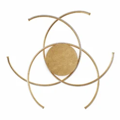 Lindby LED-Deckenleuchte Yareli, gold, Metall, Ø 70cm